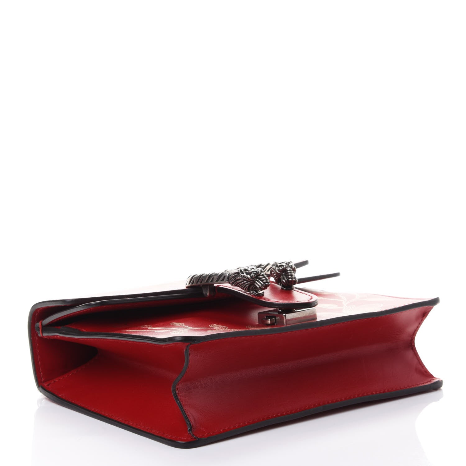 Gucci Calfskin Chinese New Year Mini Dionysus Shoulder Bag Hibiscus Red 3 of 4