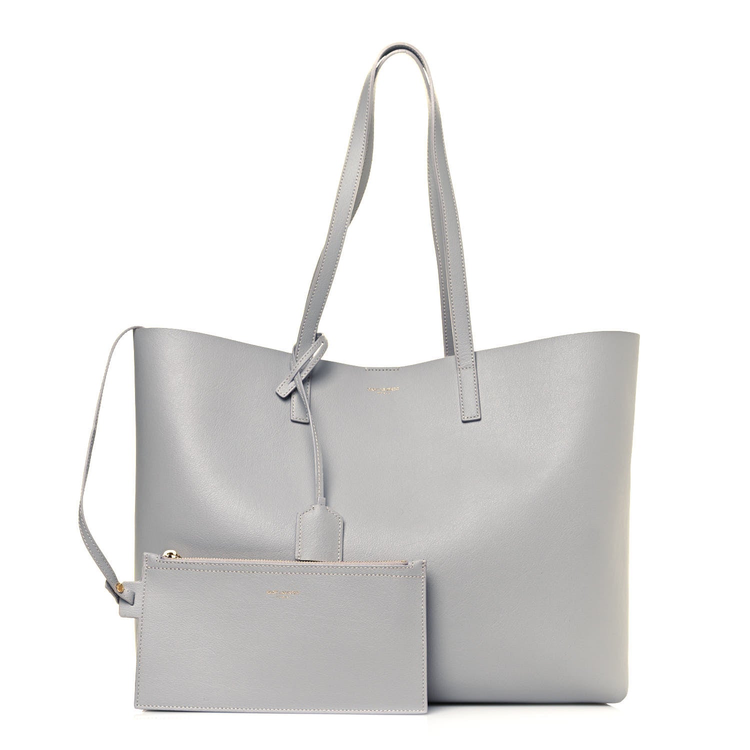 Saint Laurent Calfskin Large Shopping Tote Blanc Vintage 1 of 11