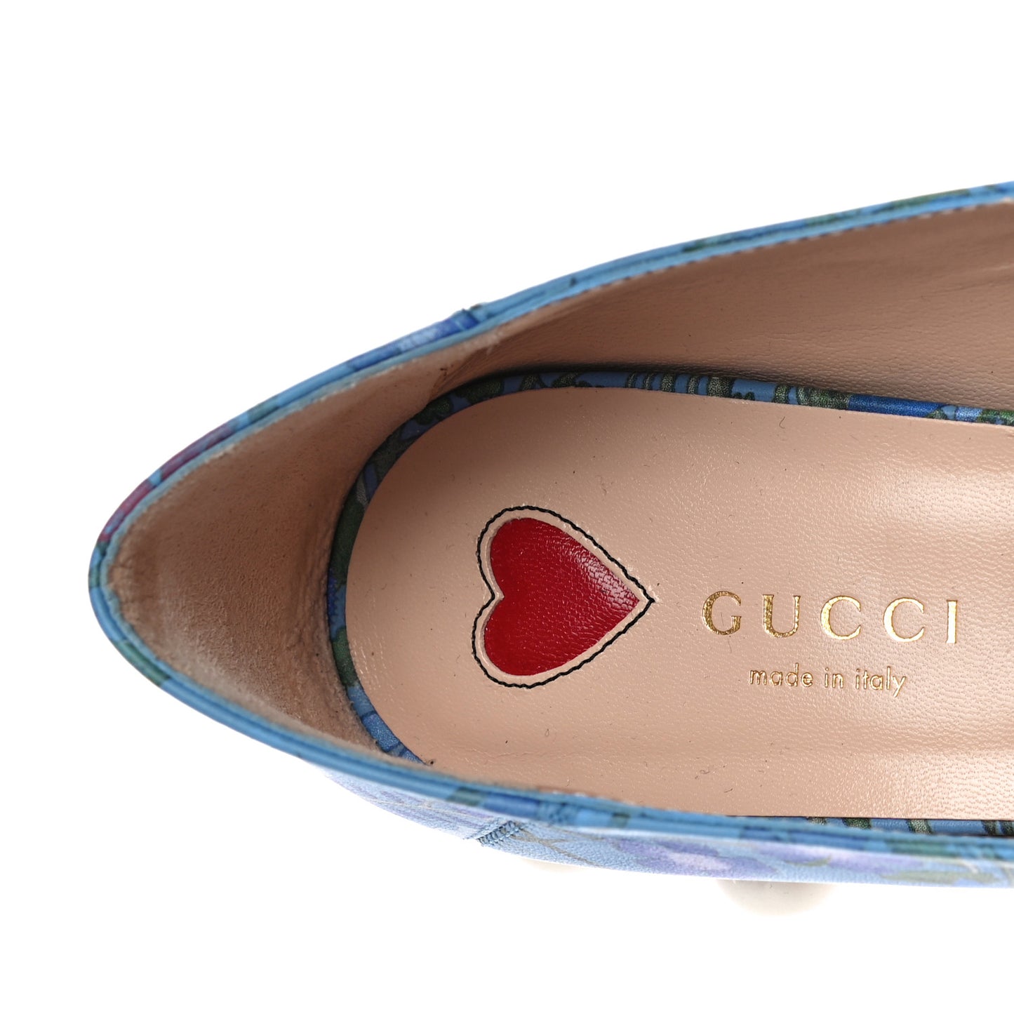 Apollo Calfskin Web Pearl New Flora Peyton 35mm Loafer Pumps 35.5 Azure