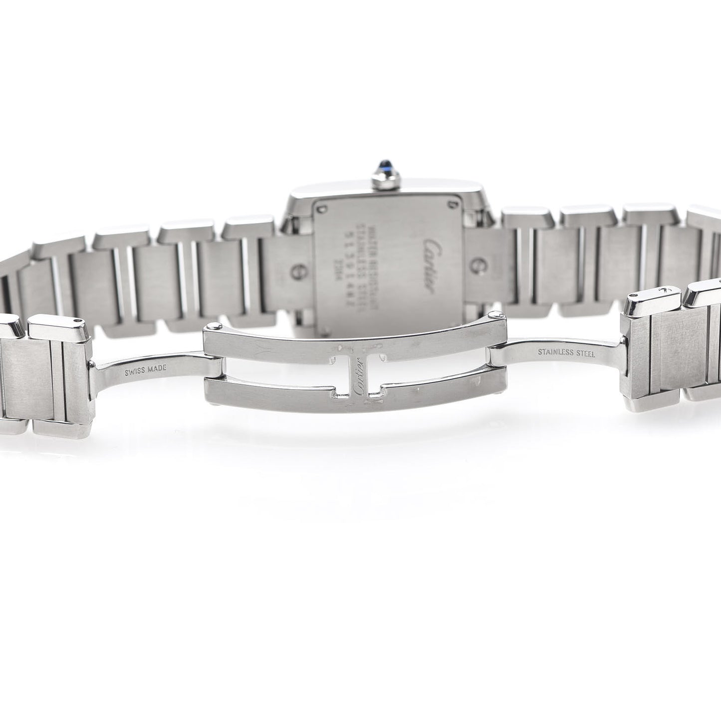 Stainless Steel 20mm Tank Francaise Quartz Watch