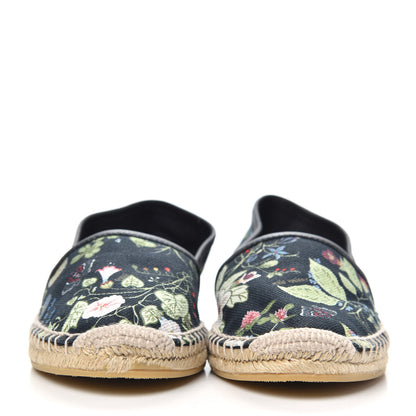 Gucci Canvas Flora Print Espadrilles 37.5 Black Multicolor 2 of 7