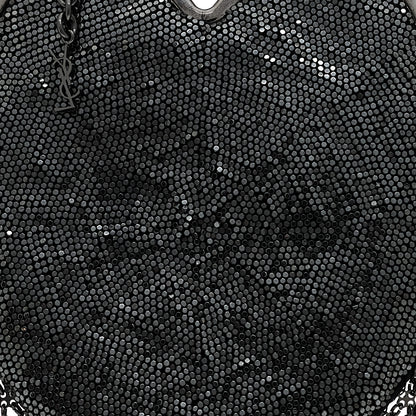 Saint Laurent Satin Mesh Studded Mini Heart Bag Dark Rutenio 7 of 9