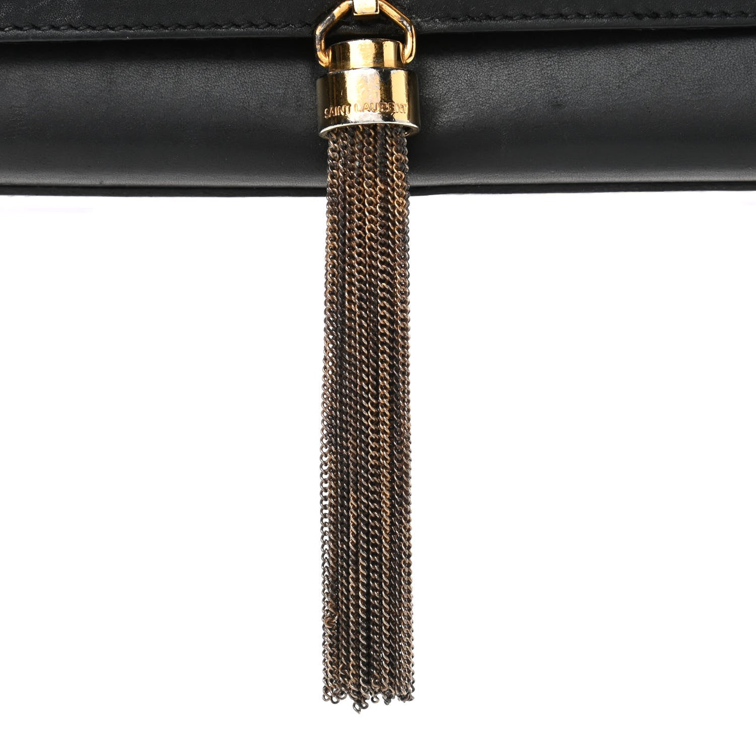 Saint Laurent Smooth Calfskin Medium Classic Monogram Kate Tassel Satchel Black 7 of 8