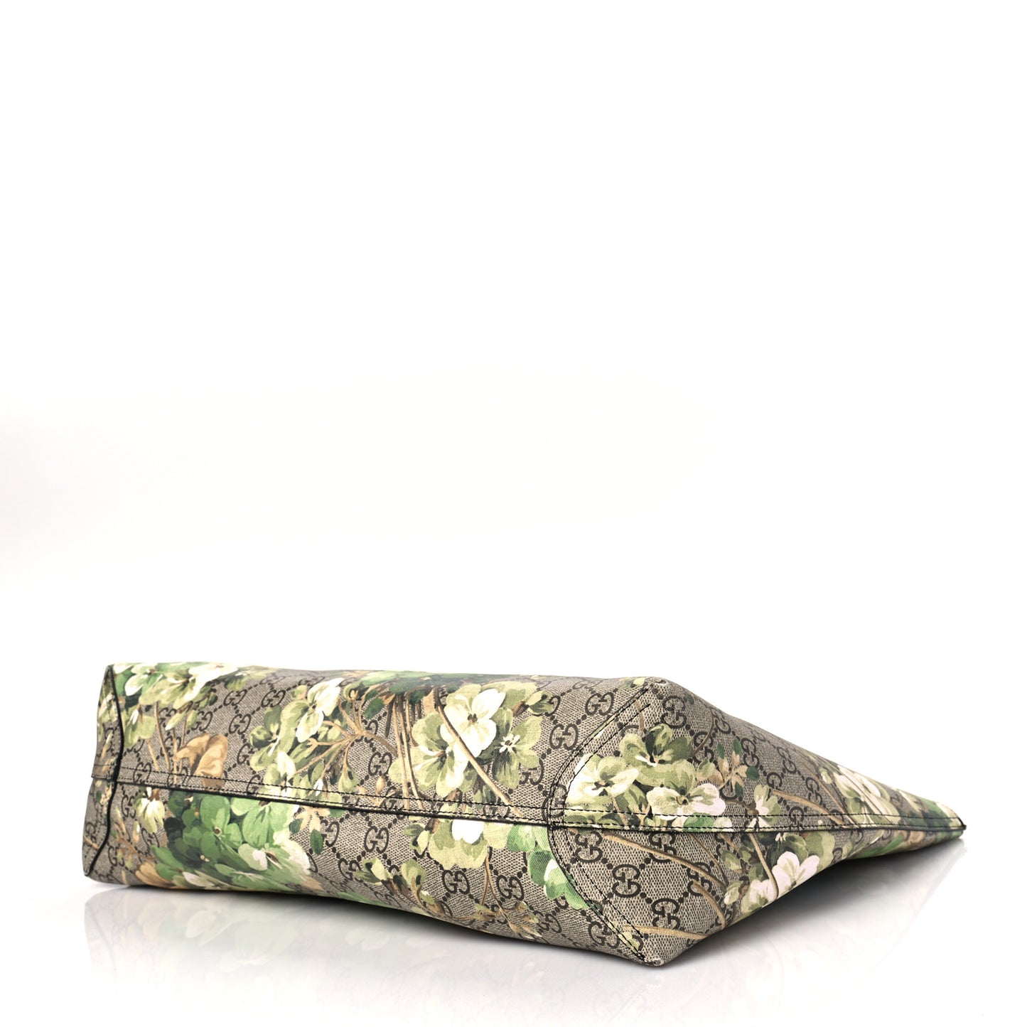 GG Supreme Monogram Blooms Medium Reversible Tote Beige New Military Black