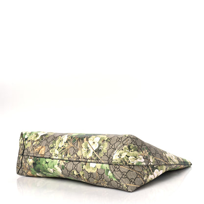 Gucci GG Supreme Monogram Blooms Medium Reversible Tote Beige New Military Black 8 of 9