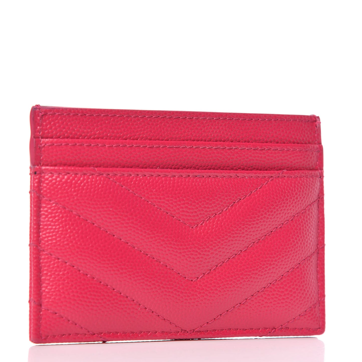 Grain De Poudre Matelasse Chevron Monogram Credit Card Case Bubblegum