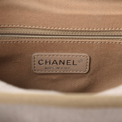 Chanel Denim Deauville Bowling Bag Beige 7 of 9