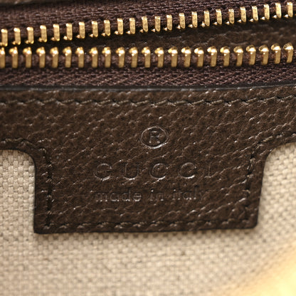 Gucci GG Supreme Monogram Textured Dollar Calfskin Web Studded Mini Ophidia Flap Shoulder Bag Beige Ebony New Acero 6 of 10