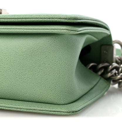 Chanel Caviar Quilted Small Boy Flap Green 10 of 12