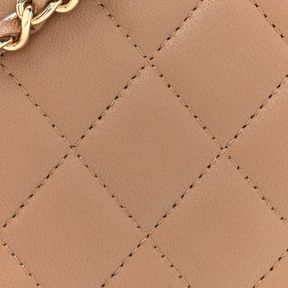 Chanel Lambskin Quilted Trendy CC Wallet On Chain WOC Beige 9 of 12
