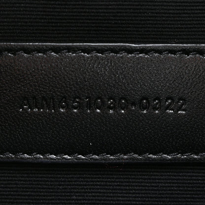 Saint Laurent Grain De Poudre Textured Mixed Matelasse Triquilt Monogram Clutch Black 10 of 11