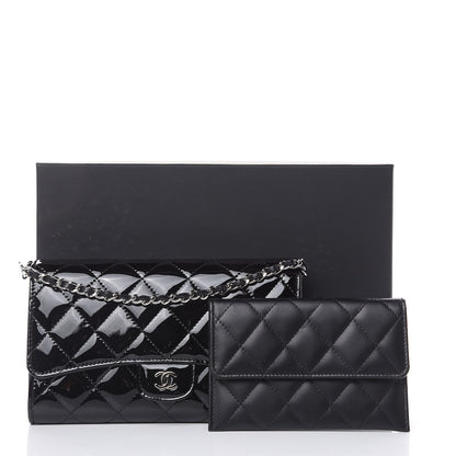 Chanel Patent Quilted Wallet On Removable Chain Black 11 of 13
