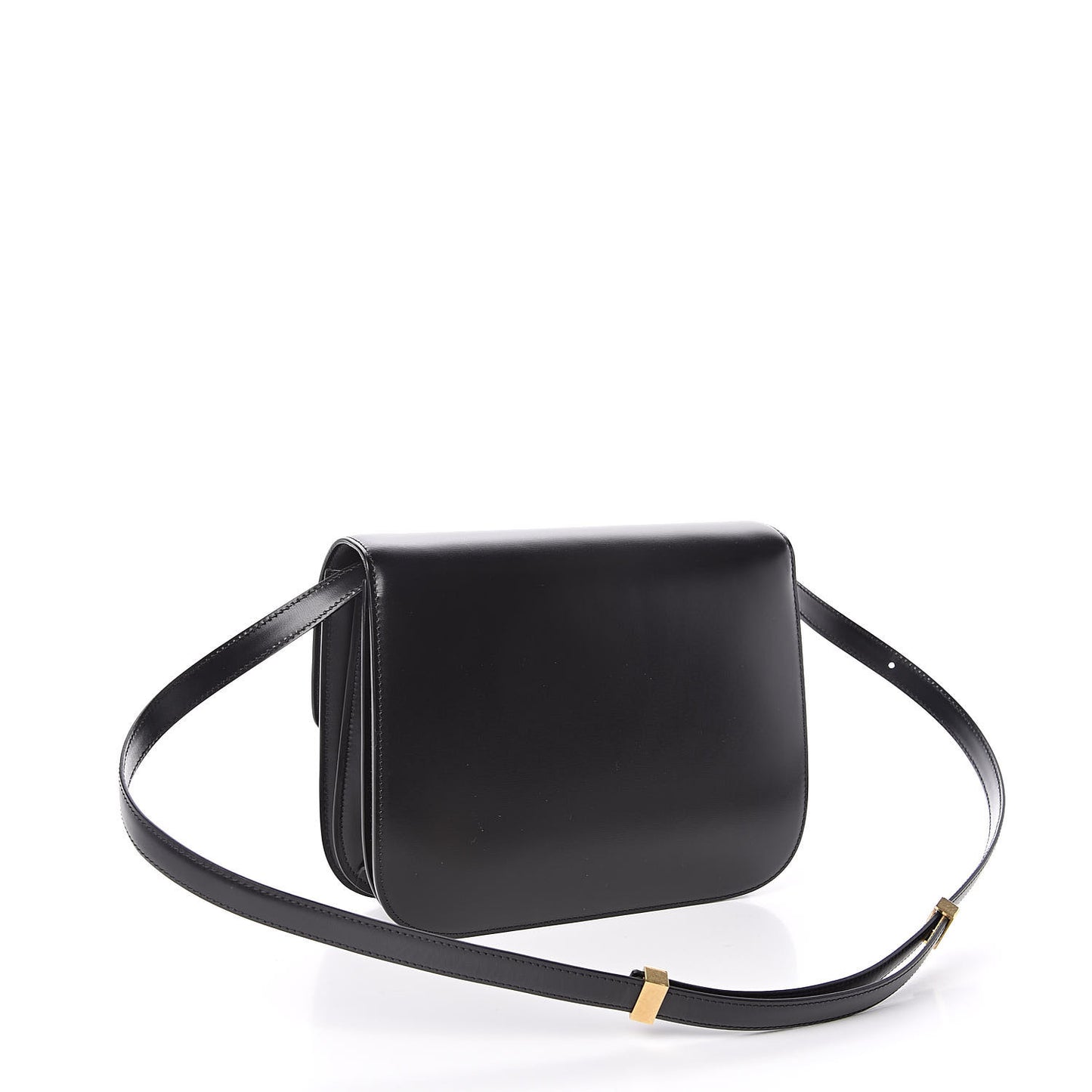 Box Calfskin Medium Classic Box Flap Bag Black