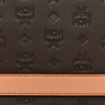 MCM Calfskin Monogram Mini Klara Crossbody Bag Chessnut 8 of 10