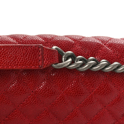 Chanel Caviar Quilted Medium Boy Flap Dark Red 10 of 15