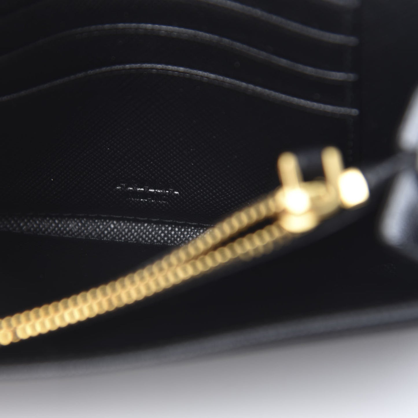Saffiano Metal Wristlet Black