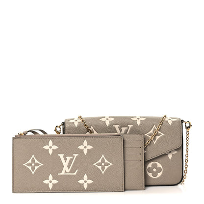 Louis Vuitton Empreinte Monogram Giant Felicie Pochette Tourterelle Creme 2 of 9