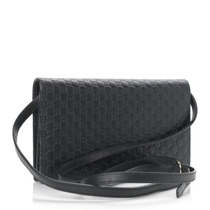 Gucci Microguccissima Crossbody Wallet Black 3 of 9