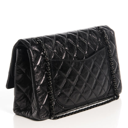 Chanel Glazed Calfskin 2.55 Reissue 227 Flap Black 3 of 8