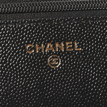 Chanel Caviar Quilted Golden Class Wallet On Chain WOC Black 6 of 11