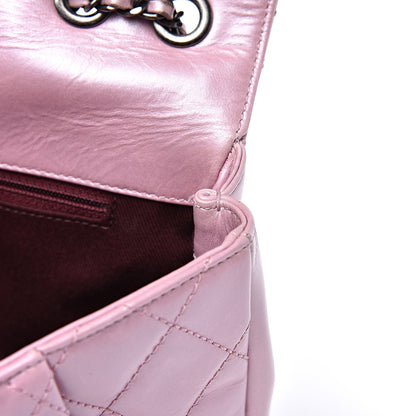 Chanel Glazed Calfskin Quilted Coco Pleats Flap Pink 19 of 19