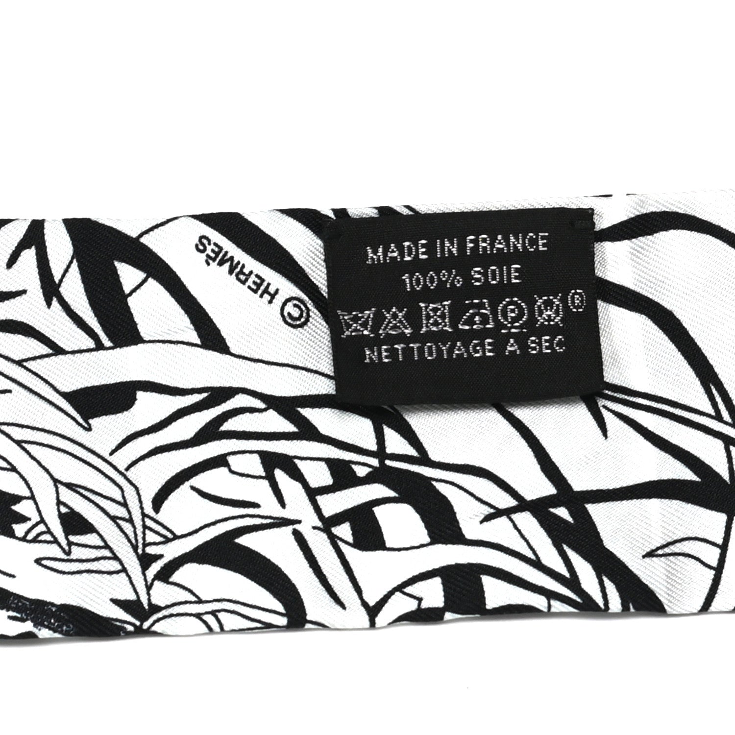Hermes Silk Jungle Love Rainbow Twilly Gris Black White 3 of 3