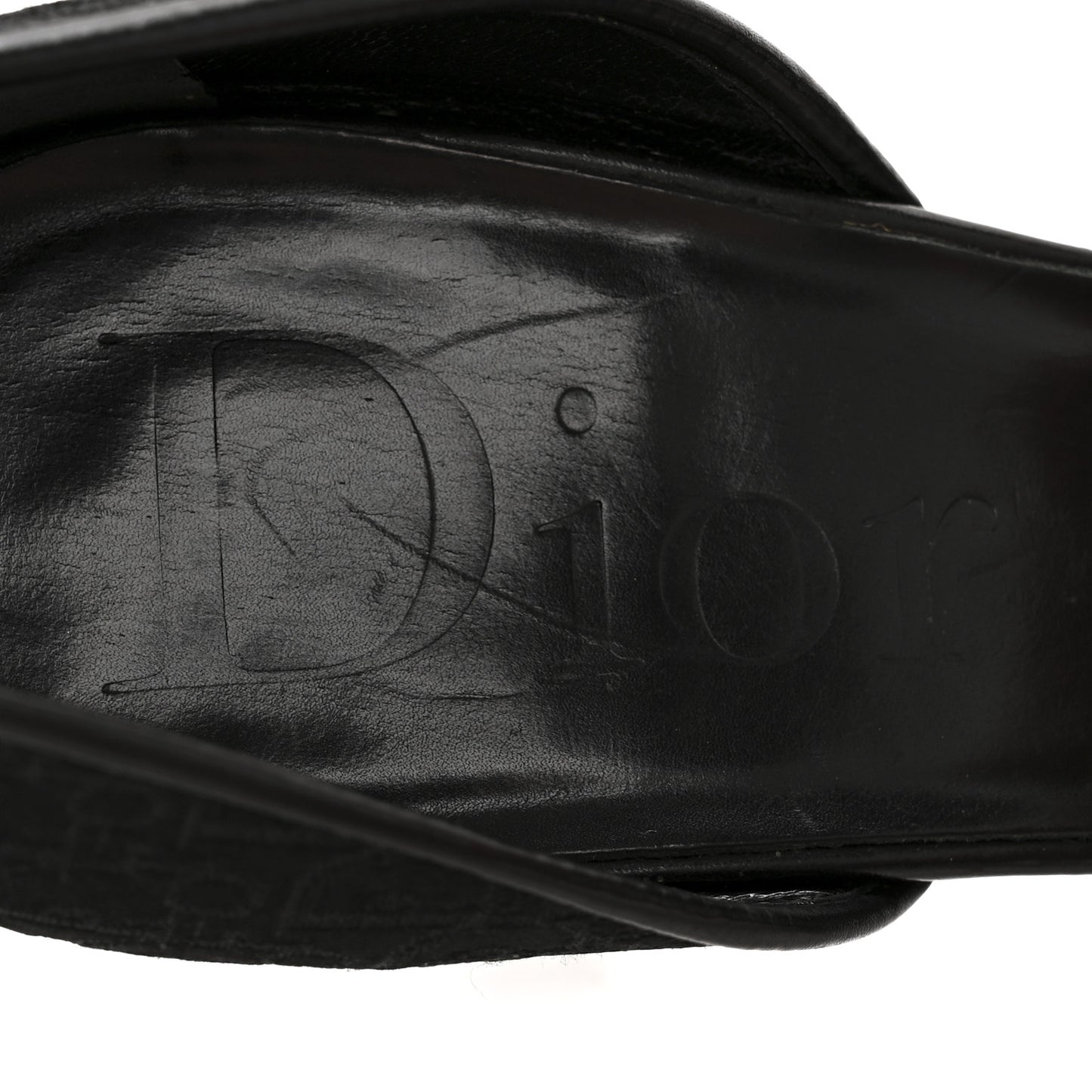 Canvas Monogram Sandals 37.5 Black