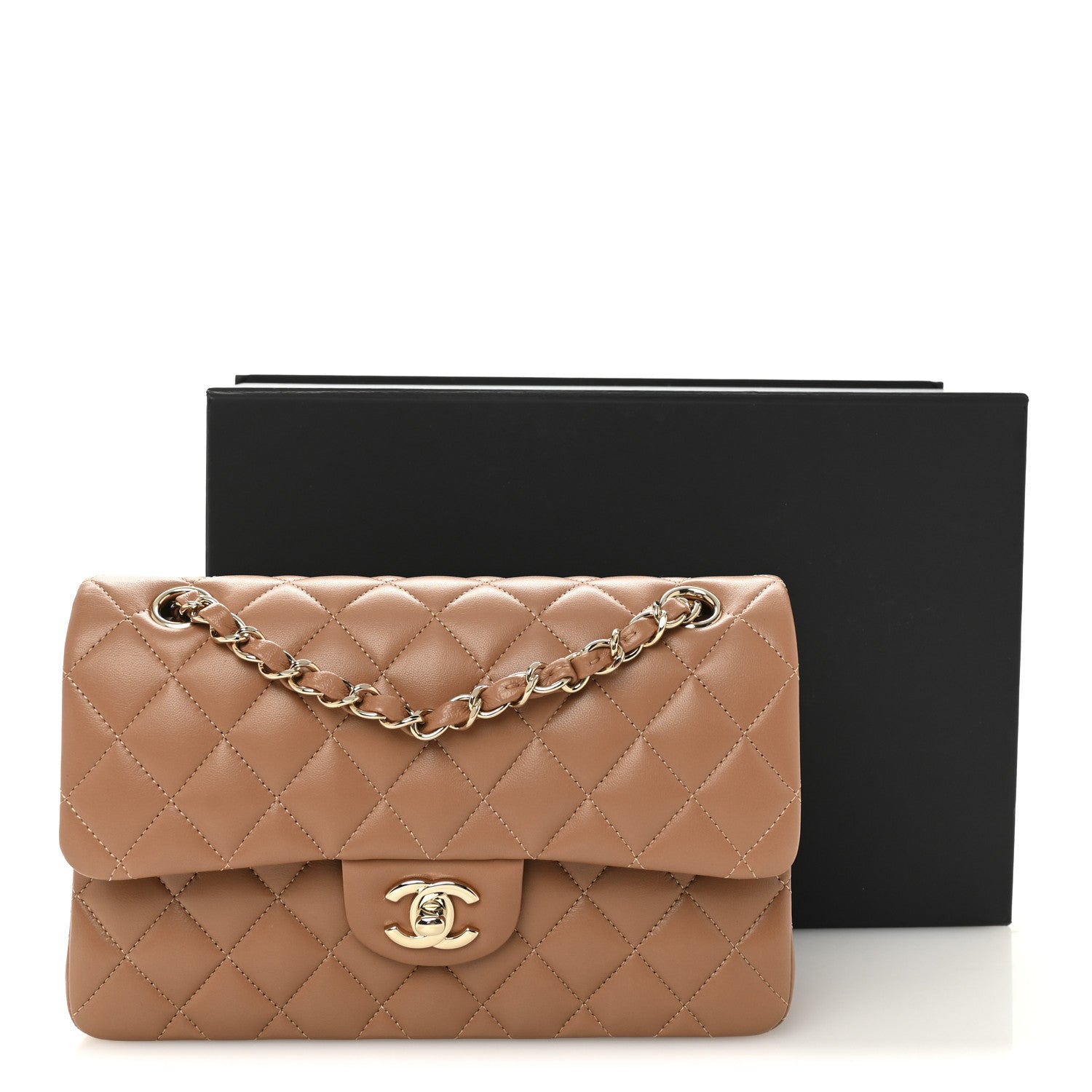Chanel Lambskin Quilted Small Double Flap Brown 1855340 – FASHIONPHILE