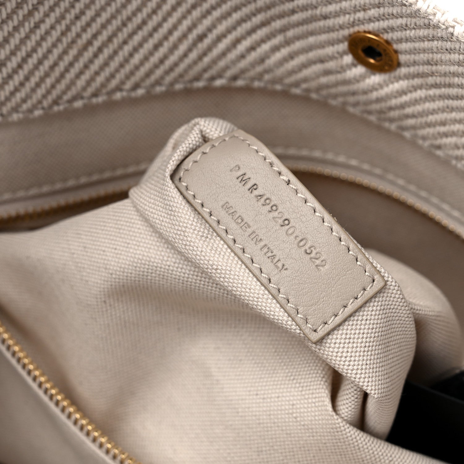 Saint Laurent Linen Calfskin Rive Gauche Tote Beige Sea Salt 7 of 9