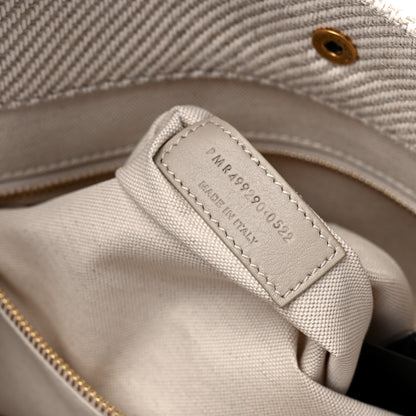 Saint Laurent Linen Calfskin Rive Gauche Tote Beige Sea Salt 7 of 9