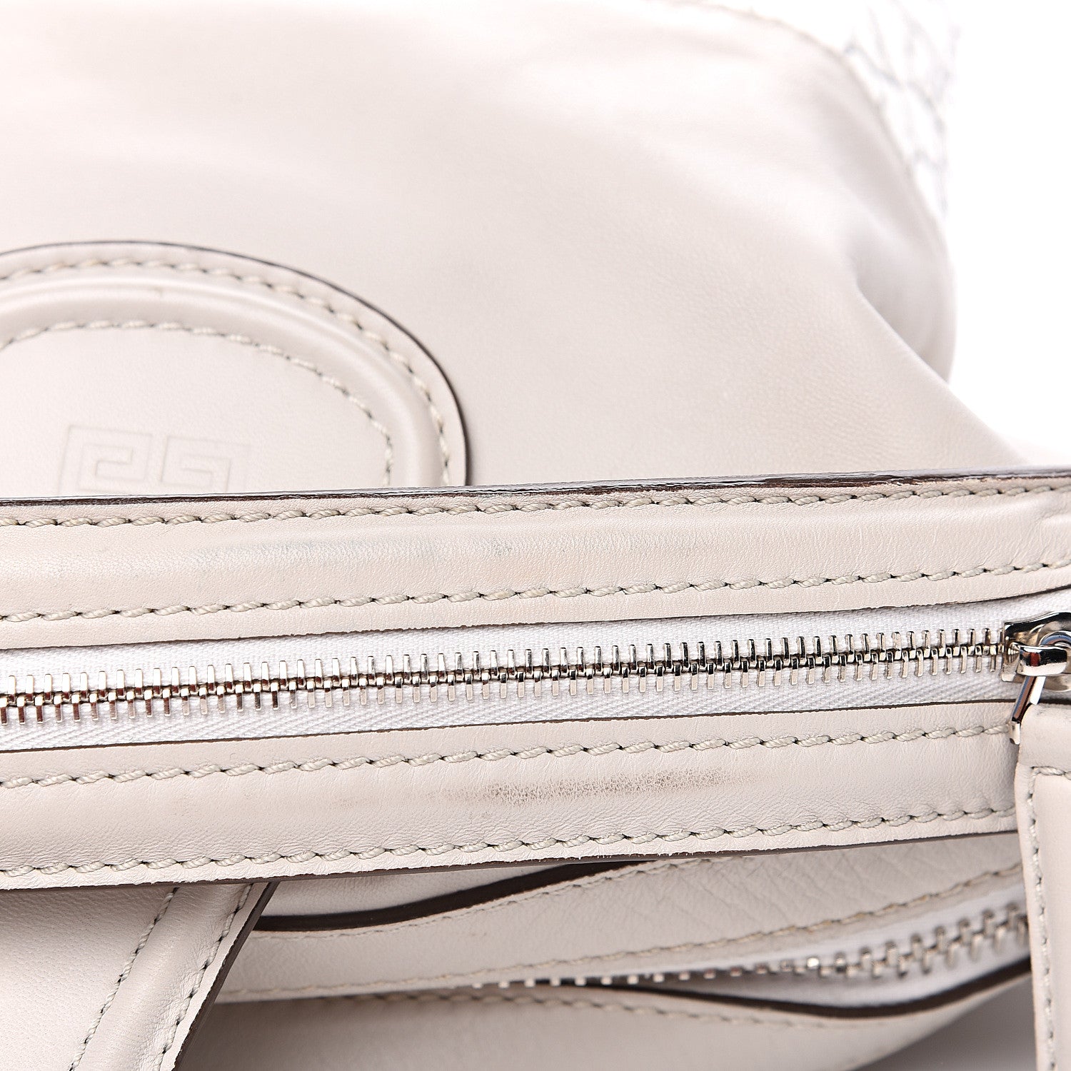 Givenchy Calfskin Crocodile Embossed Medium Nightingale Off White 11 of 16