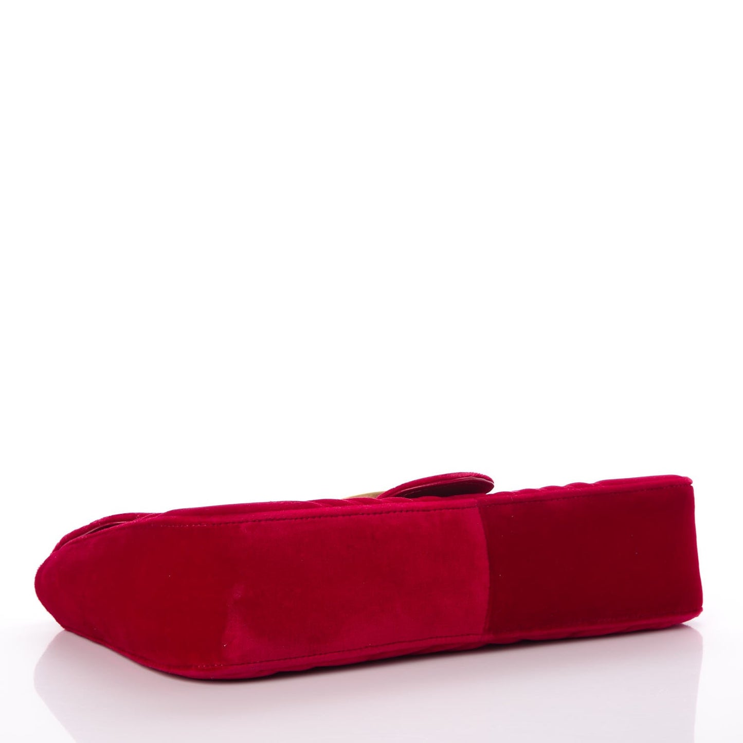 Velvet Matelasse Medium GG Marmont Shoulder Bag Hibiscus Red