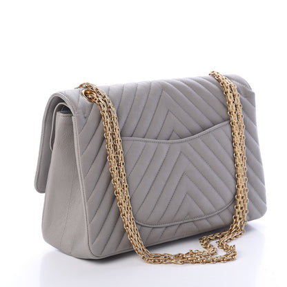 Chanel Calfskin Chevron Quilted 2.55 Reissue 226 Flap Grey 2 of 8
