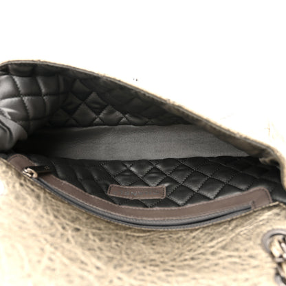 Chanel Distressed Metallic Lambskin Quilted Le Marais Ligne Flap Gold 4 of 9