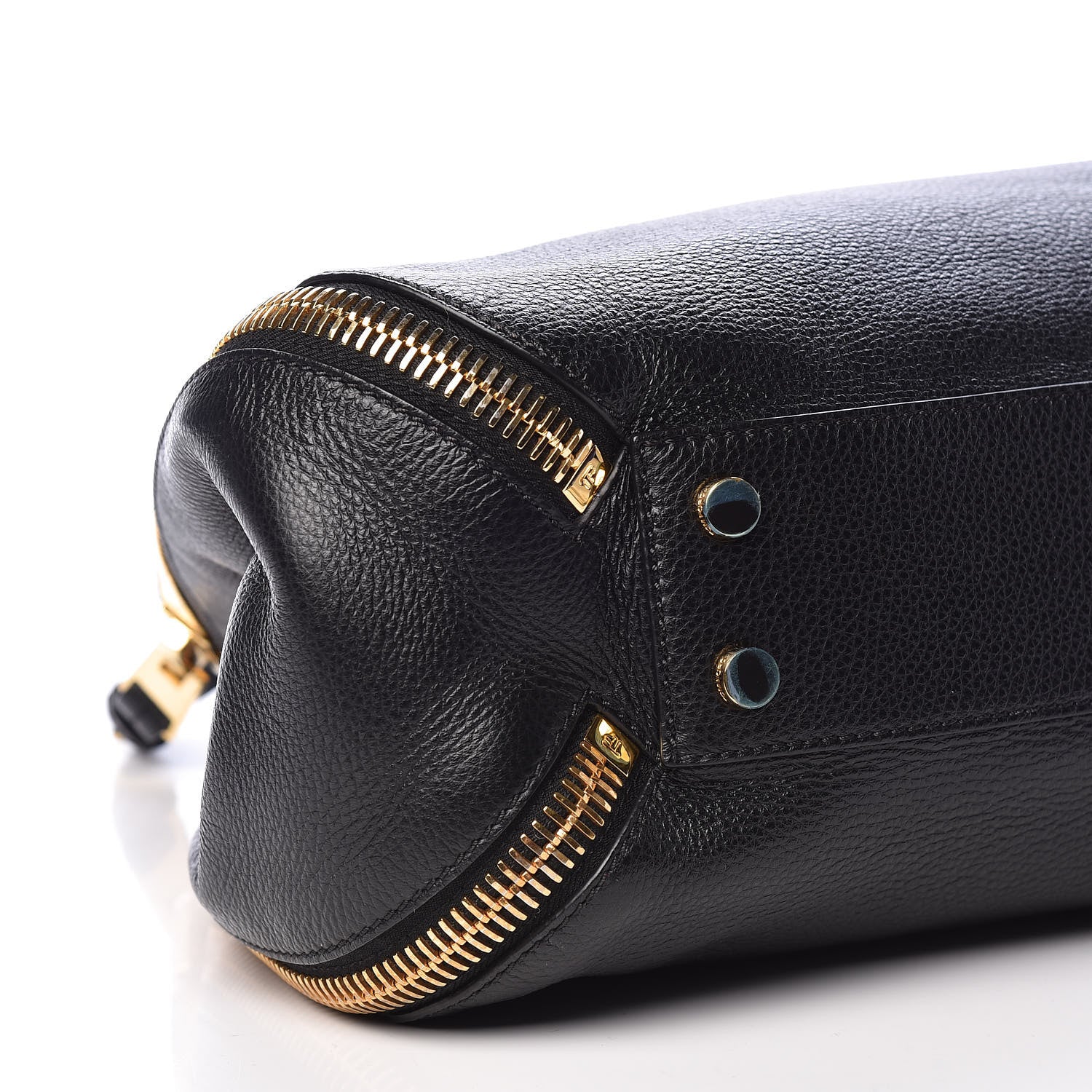 Tom Ford Grained Calfskin Sedgwick Medium Zipper Tote Black 8 of 15