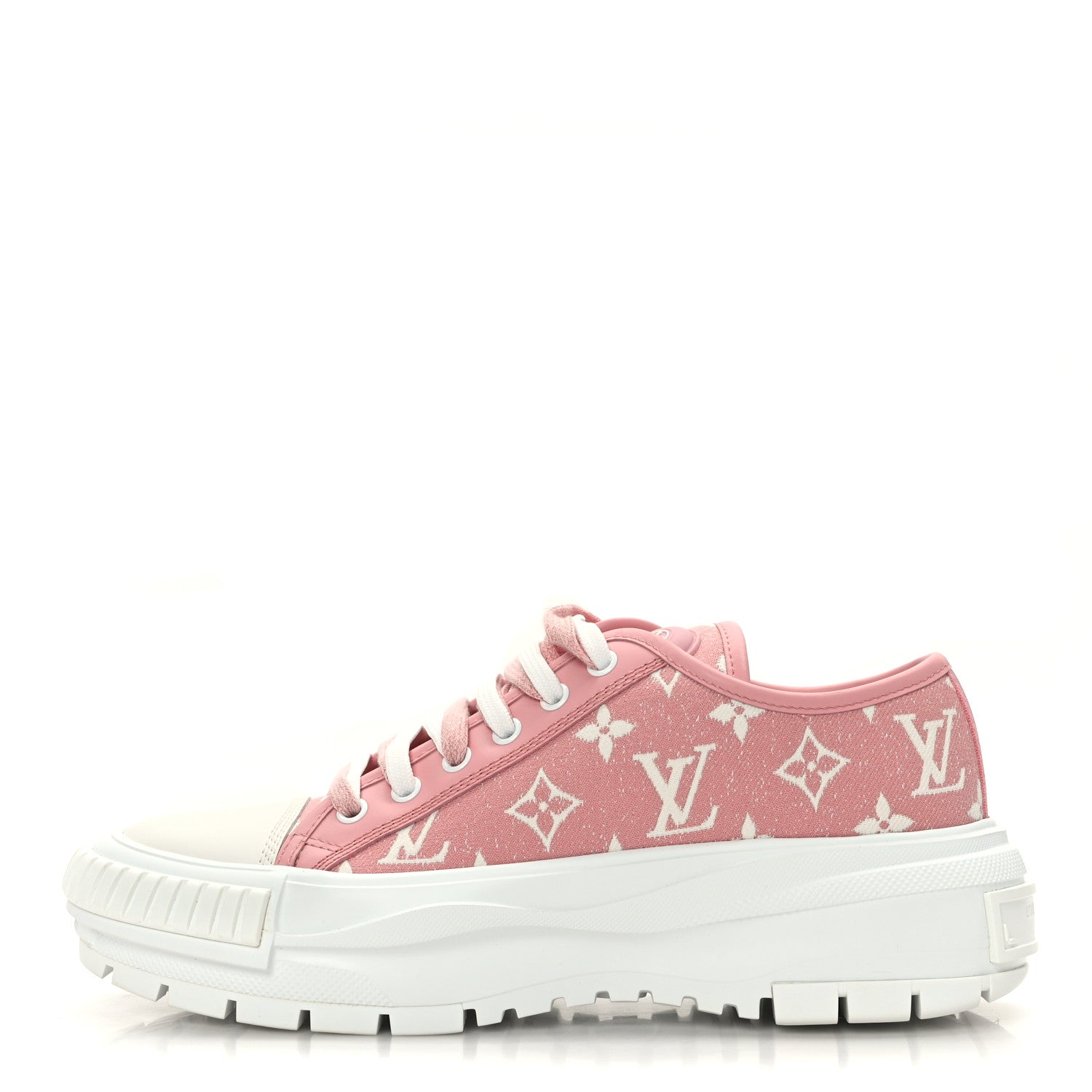 Louis Vuitton Denim Monogram Squad Sneakers 39 Pink 1 of 8