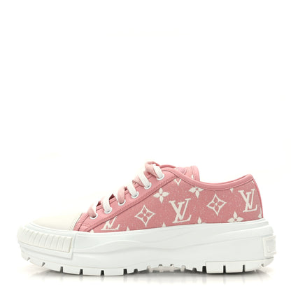 Louis Vuitton Denim Monogram Squad Sneakers 39 Pink 1 of 8