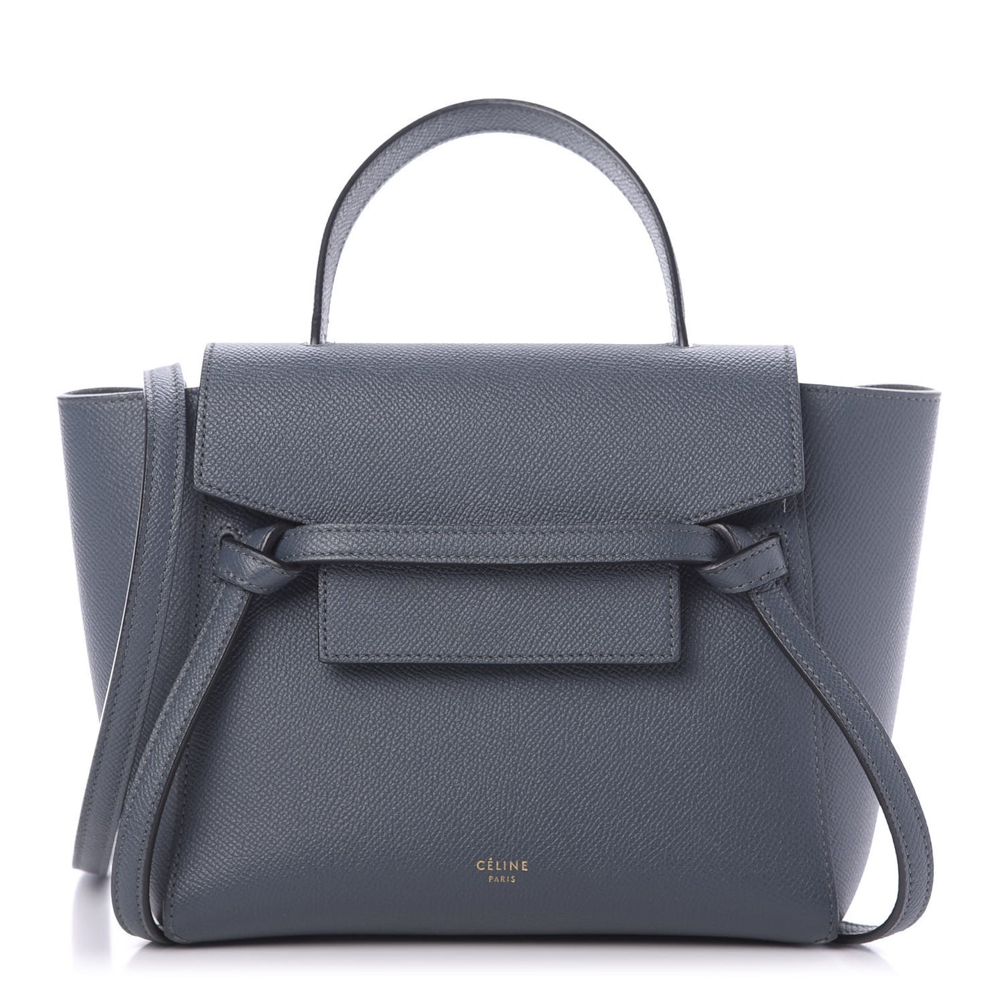 Grained Calfskin Nano Belt Bag Slate