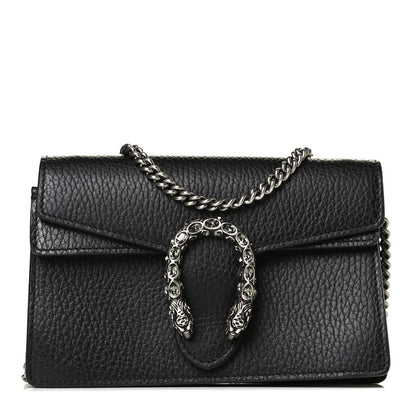 Gucci Calfskin Super Mini Dionysus Shoulder Bag Black 1 of 7