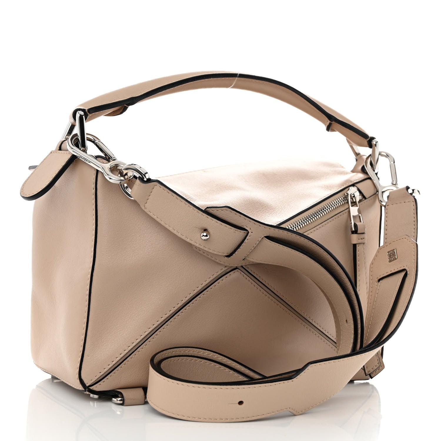 Loewe Calfskin Small Puzzle Bag Ash 3 of 13