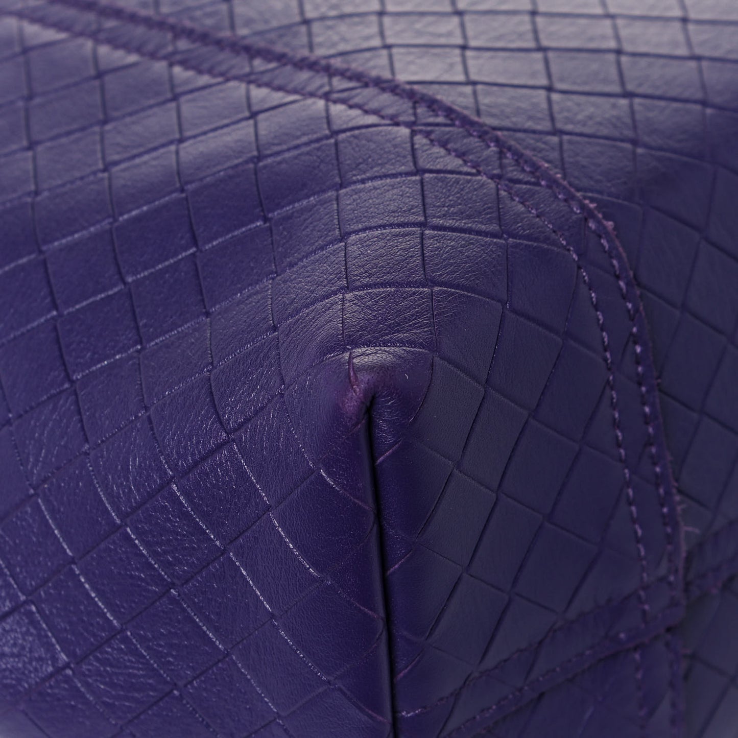 Calfskin Intrecciomirage Large Tote Purple