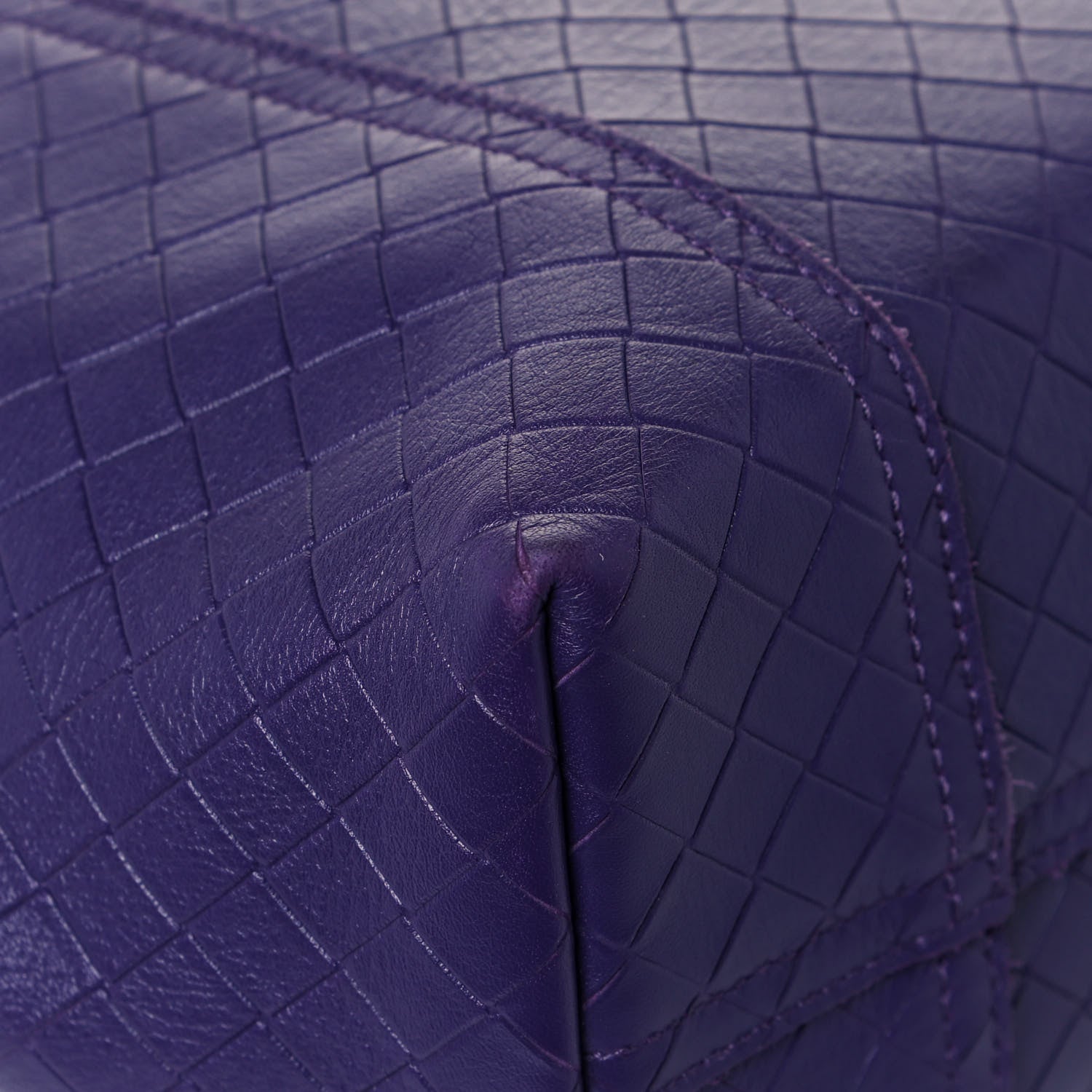Bottega Veneta Calfskin Intrecciomirage Large Tote Purple 8 of 14
