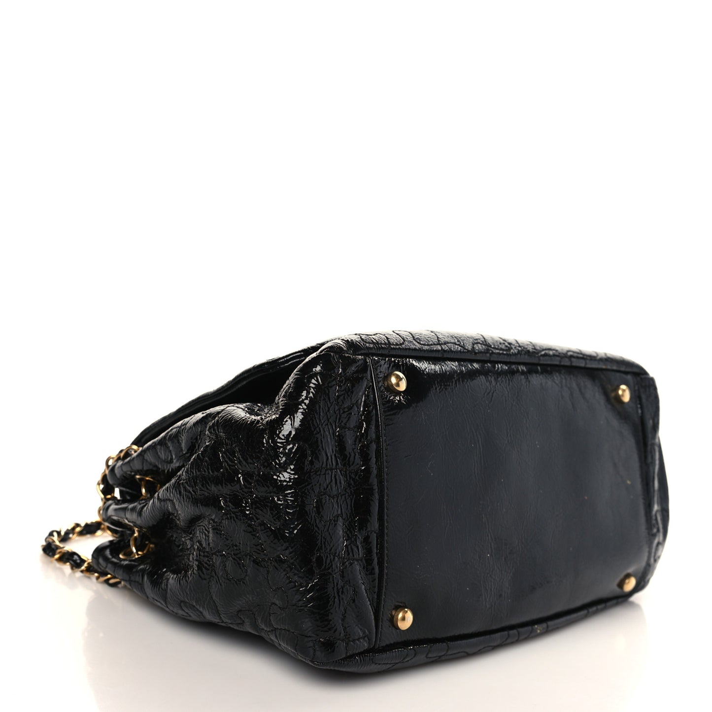 Patent Puzzle Accordion Flap Bag Black