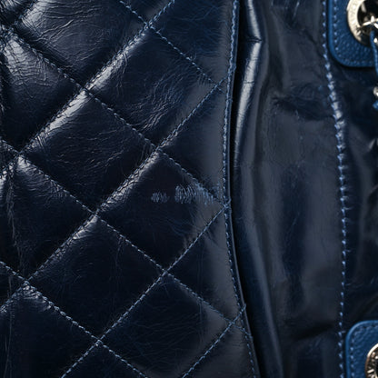 Chanel Glazed Calfskin Medium Deauville Tote Blue 13 of 15