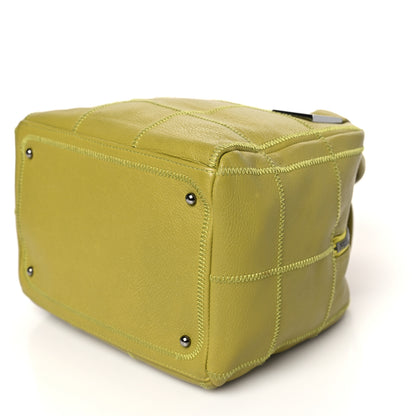Chanel Caviar Square Stitched Bowler Green 9 of 10