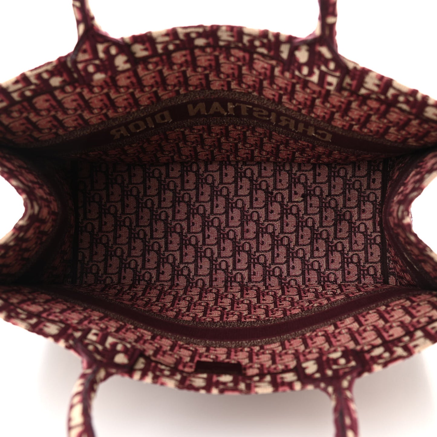 Oblique Large Book Tote Burgundy Multicolor