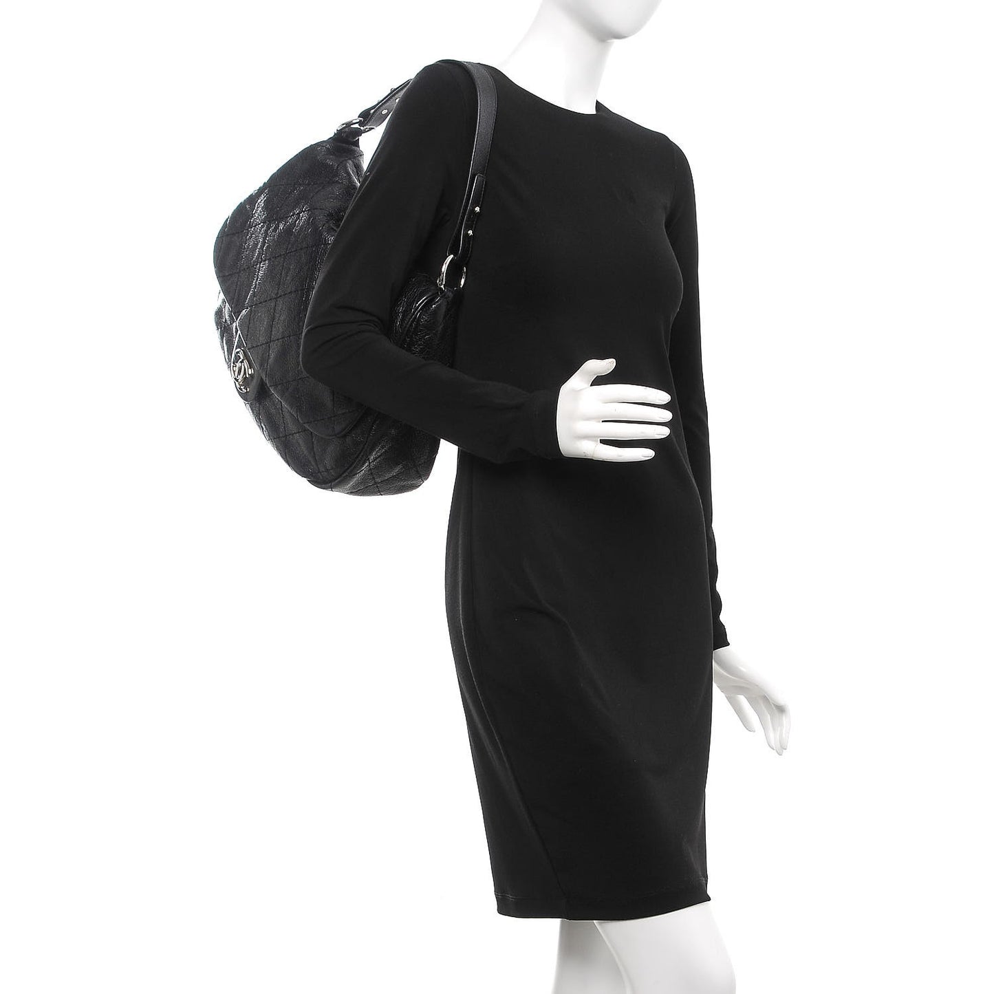 Glazed Calfskin Stitched XL On The Road Flap Black