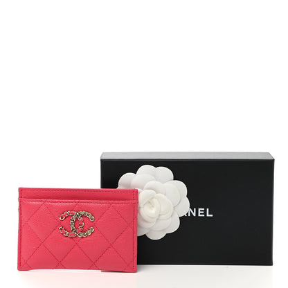 Chanel Caviar Quilted French New Wave Card Holder Rose 9 of 9