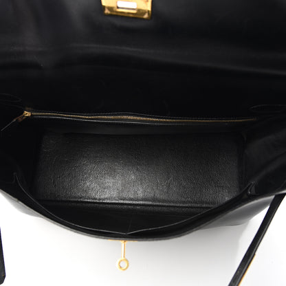 Hermes Box Kelly Retourne 40 Black 4 of 15