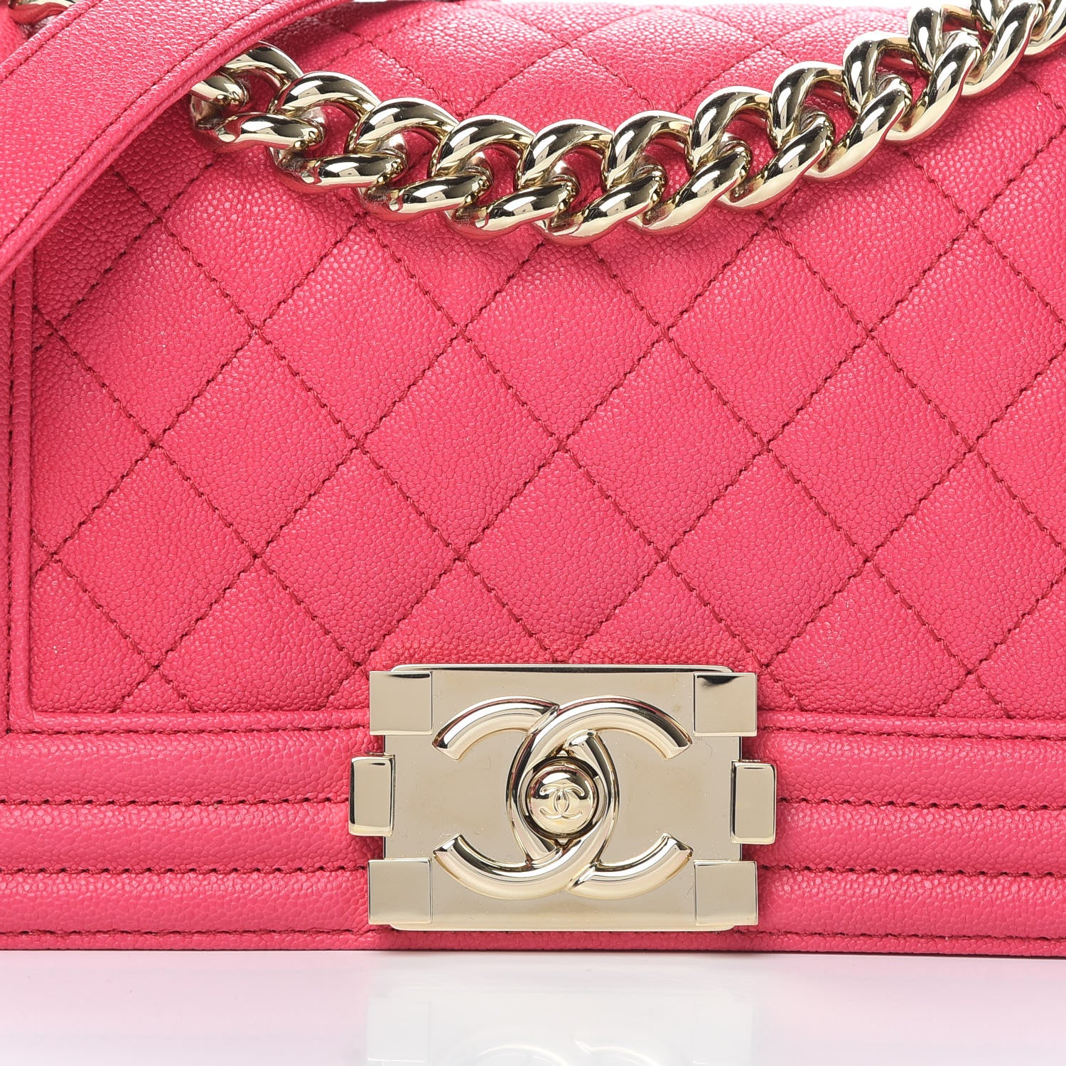 Chanel Caviar Quilted Small Boy Flap Rose Fonce 8 of 15